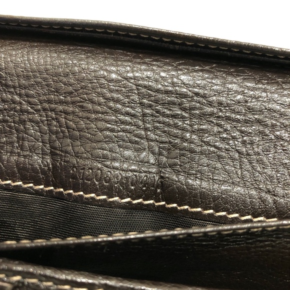 Gucci Brown GG Canvas Long Wallet Sku#84128 (gently used, pocket dirty) - Picture 11 of 15